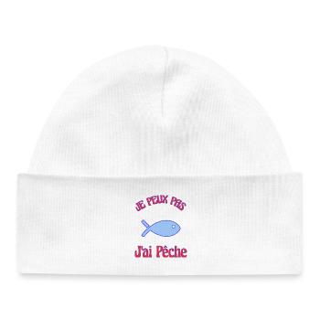 FISH. SARDINE. FISH. APRIL FOOL. SEA - Baby Organic Beanie - white - Front