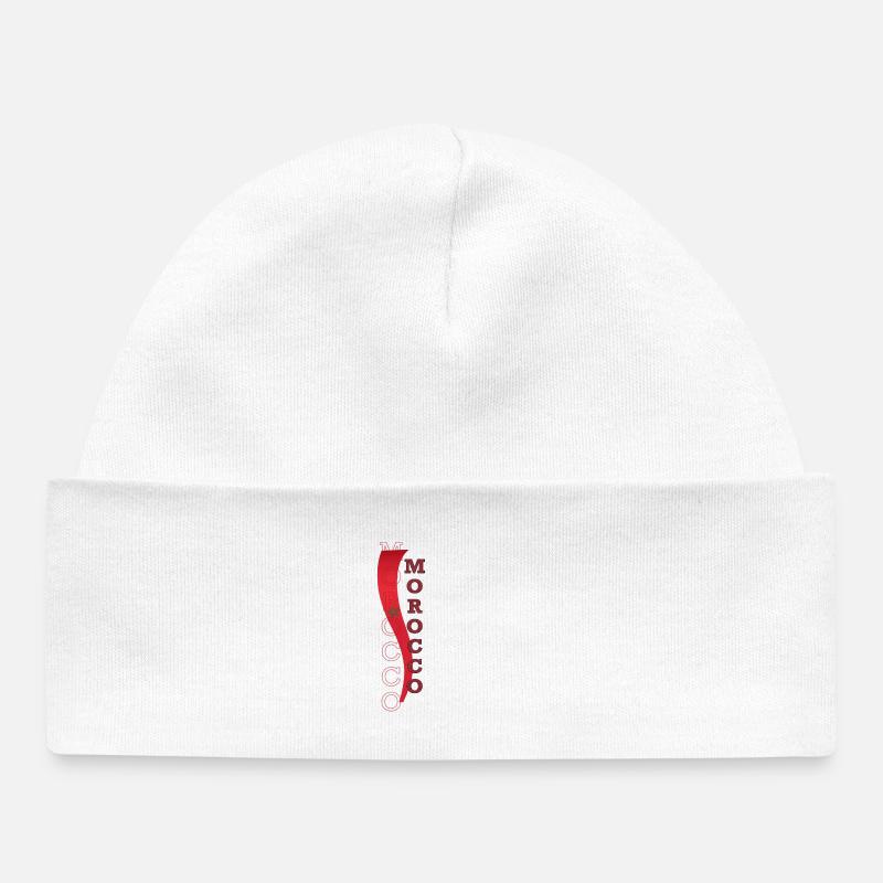 Drapeau du Maroc qui Inspire le Respect Admiration - Bonnet bébé bio - blanc