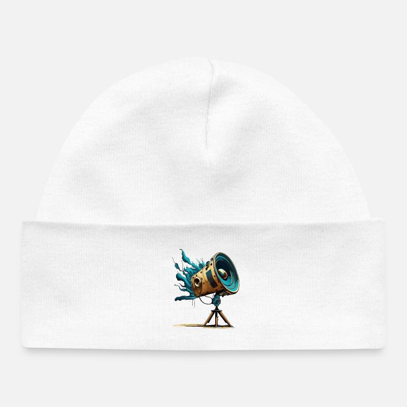 Enceinte rétro télescopique - Bonnet bébé bio - blanc