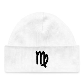 Signe du zodiaque Vierge Vierge - Bonnet bébé bio - blanc - Devant