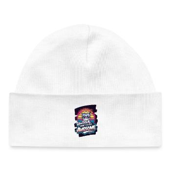 Hip licorne dessin animé illustration - Bonnet bébé bio - blanc - Devant