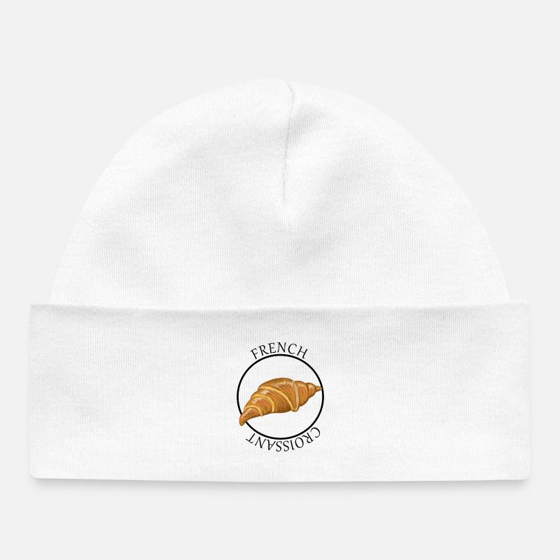 Croissant doré au beurre soleil - Bonnet bébé bio - blanc