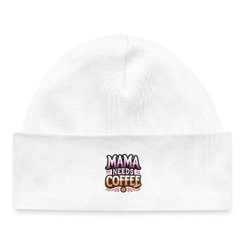 Mama Needs Coffee - Baby Organic Beanie - white - Front