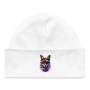 Fuchs Pop Art Bunt Fuchsliebhaber Rotfuchs Füchse - Baby Organic Mütze - Weiß - Vorne