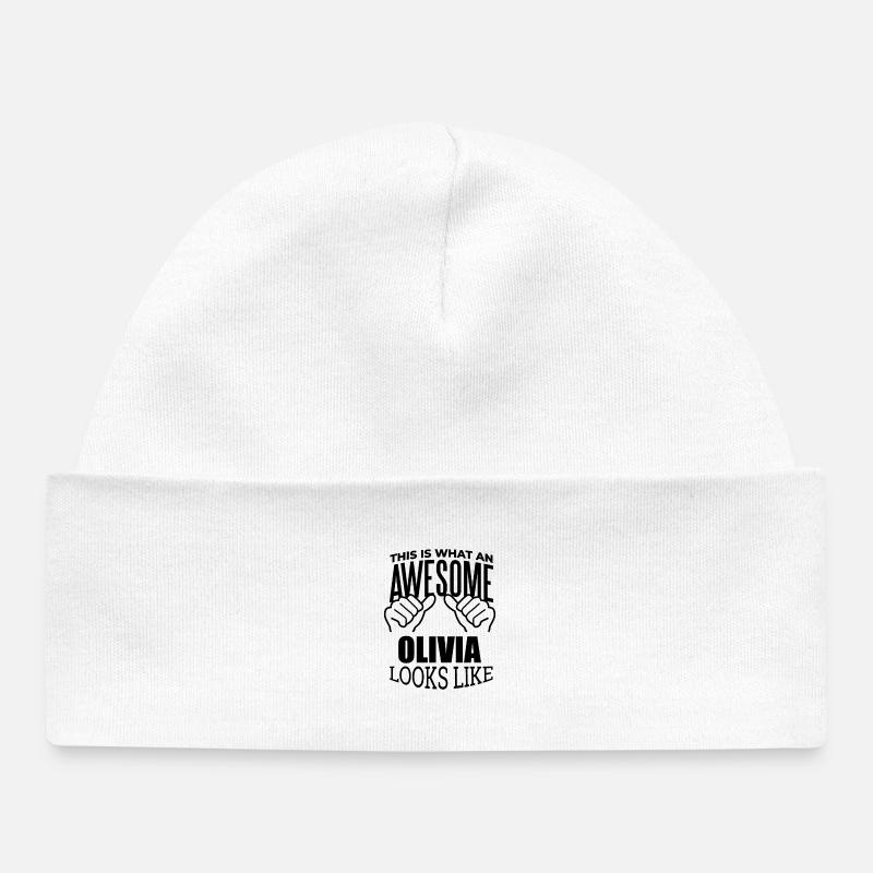 Olivia - Bonnet bébé bio - blanc