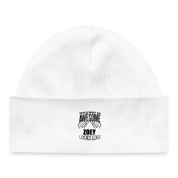 Zoey - Baby Organic Beanie - white - Front
