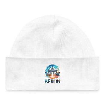 Berlin City Brilliance: Vibrant Cityscape Art - Baby Organic Beanie - white - Front