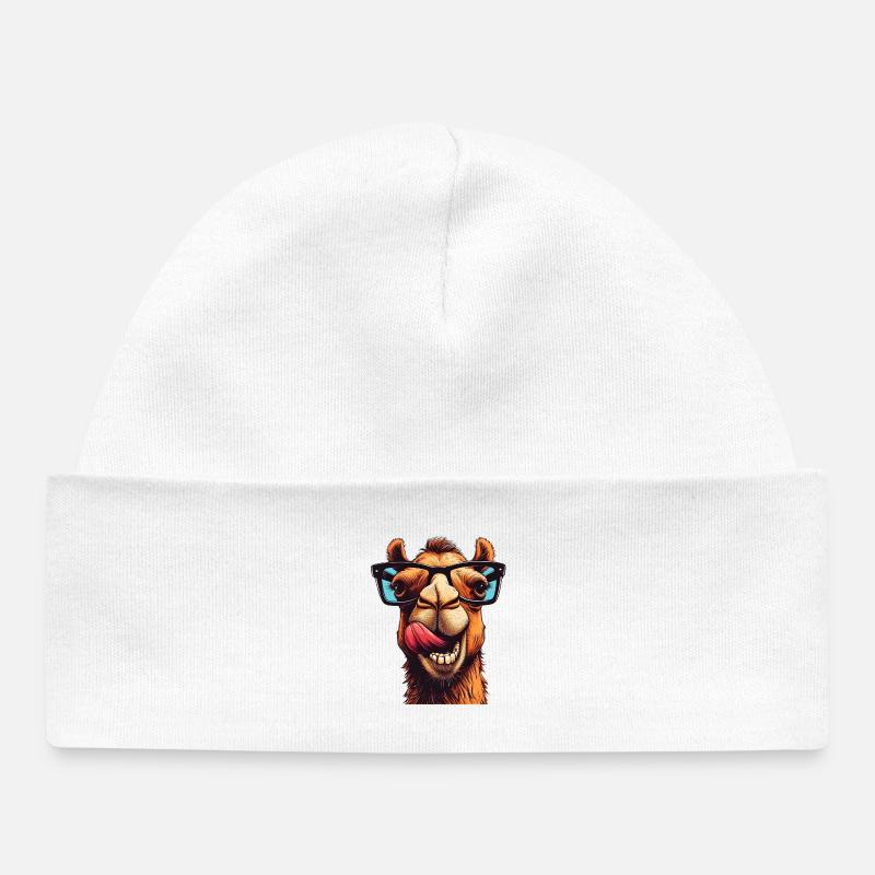 Chameau - Bonnet bébé bio - blanc