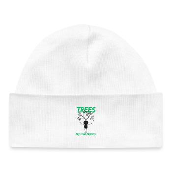 Funny Tree Friend Motif - Baby Organic Beanie - white - Front