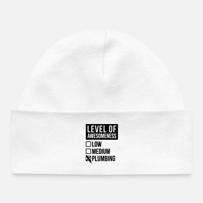 plombier - Bonnet bébé bio - blanc