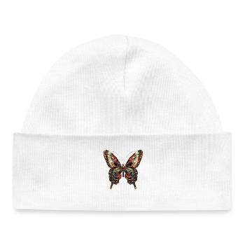 Butterfly Wings Colorful Butterfly Butterflies - Baby Organic Beanie - white - Front
