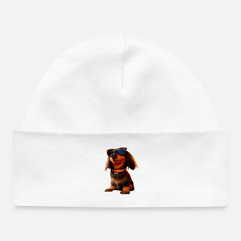 Teckel, Teckel, Teckel miniature, Dachshund Club, Teckel - Bonnet bébé bio - blanc