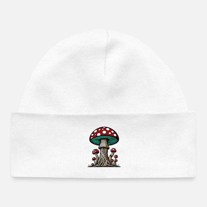Champignons Fungo Funghi - Bonnet bébé bio - blanc