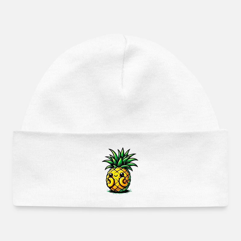 Ananas - Bonnet bébé bio - blanc