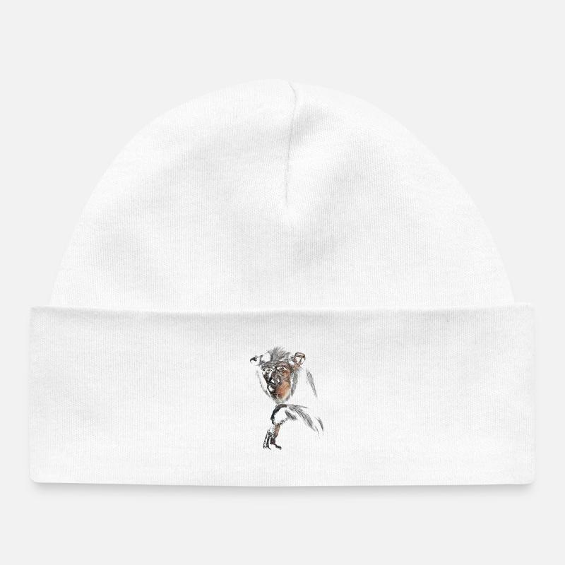 Chimpanzee - Baby Organic Beanie - white