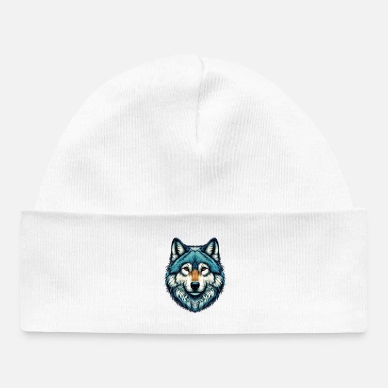 Wolf - Baby Organic Mütze - Weiß