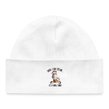 Oubliez le renne cheval dicton de Noël - Bonnet bébé bio - blanc - Devant