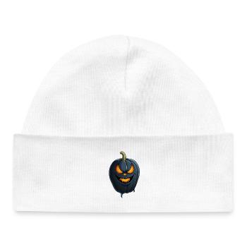 Dark creepy pumpkin head - Baby Organic Beanie - white - Front