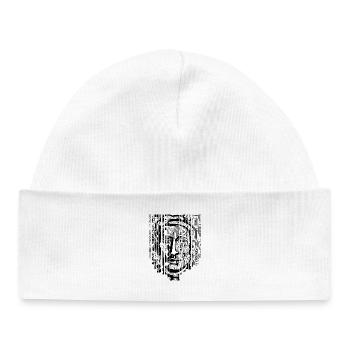 "Modern Mystic - Black and White Art Shards" - Baby Organic Beanie - white - Front