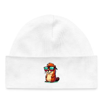 Castor - Bonnet bébé bio - blanc - Devant