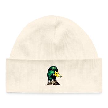 Ente Stockente Entenküken Duck Entlein Erpel Enten - Baby Organic Mütze - Weiß - Vorne