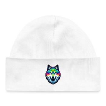 Loup - Bonnet bébé bio - blanc - Devant