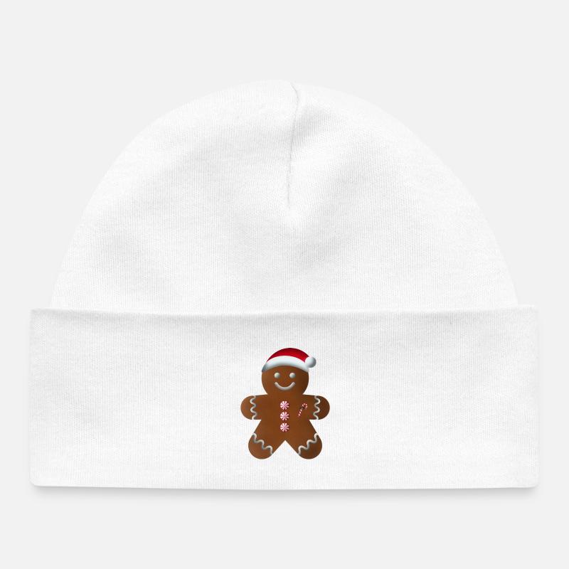 Lebkuchenmann_01 - Bonnet bébé bio - blanc