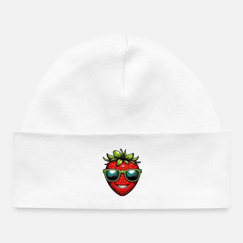 Erdbeeren Erdbeeren - Baby Organic Mütze - Weiß