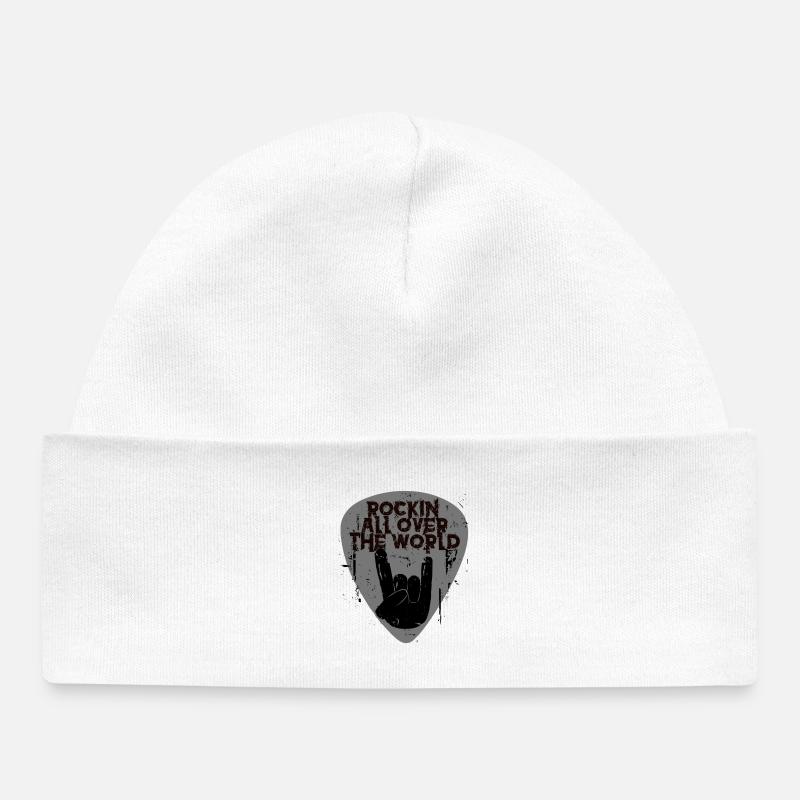 Rock’n’Roll - Bonnet bébé bio - blanc