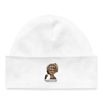 Simplify your mind Mindfulness Design - Baby Organic Beanie - white - Front