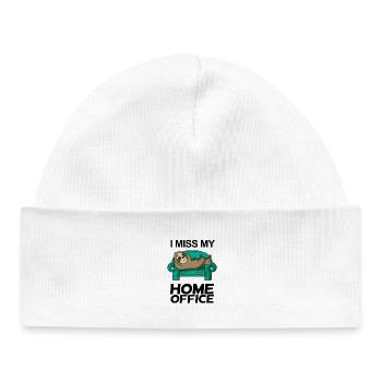 Bureau à domicile Dire drôle - Bonnet bébé bio - blanc - Devant