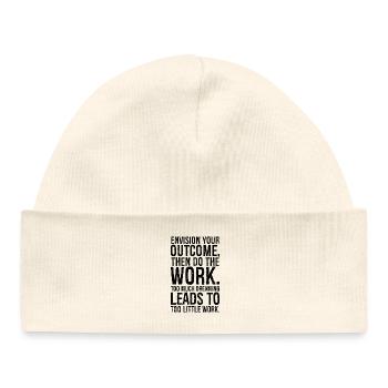 imaginez votre résultat puis faites le travail - Bonnet bébé bio - blanc - Devant