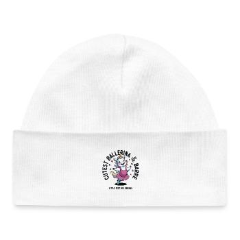 La ballerine la plus mignonne de la barre - Bonnet bébé bio - blanc - Devant