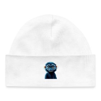 Gibbon Monkey Whitehand Gibbon Monkey Cute Lar Gibbons - Baby Organic Beanie - white - Front