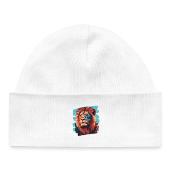 Leo Rétro - Bonnet bébé bio - blanc - Devant
