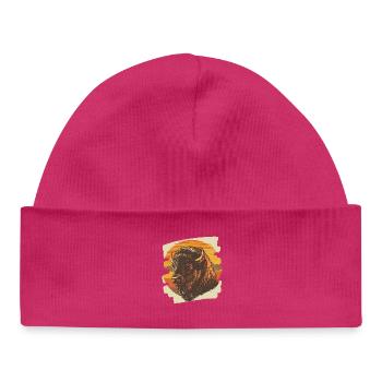 Bison - Baby Organic Mütze - hot Pink - Vorne