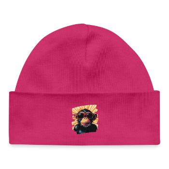 Monkey - Baby Organic Beanie - white - Front