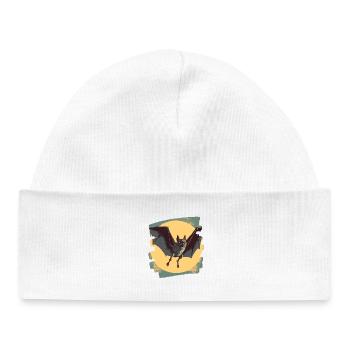 Chauve-souris rétro - Bonnet bébé bio - blanc - Devant