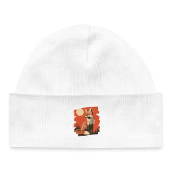 Renard - Bonnet bébé bio - blanc - Devant