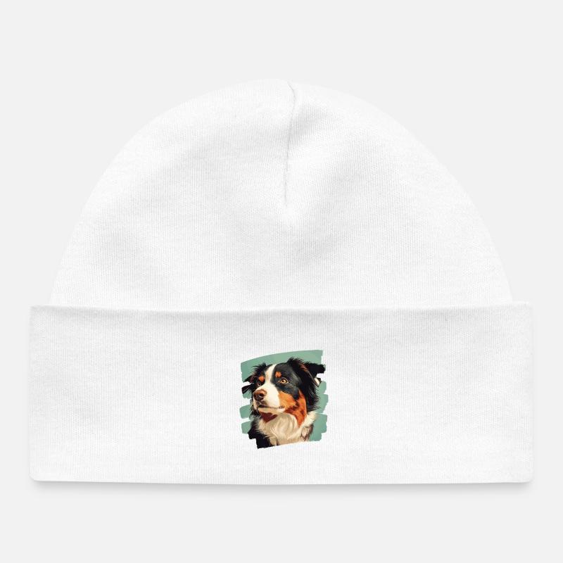 Berger australien - Bonnet bébé bio - blanc