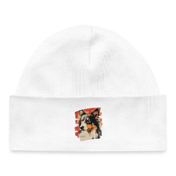 Collie - Baby Organic Beanie - white - Front