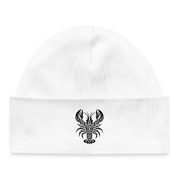 Homard Tribal - Bonnet bébé bio - blanc - Devant