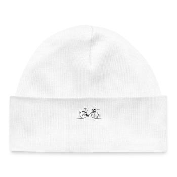 Beau dessin de vélo parfait pour les amateurs de cyclisme - Bonnet bébé bio - blanc - Devant