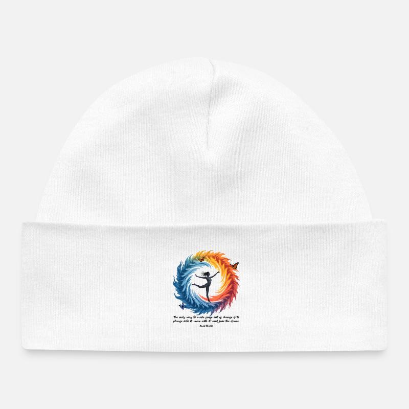 S’adapter au changement | Danse de la transformation - Bonnet bébé bio - blanc