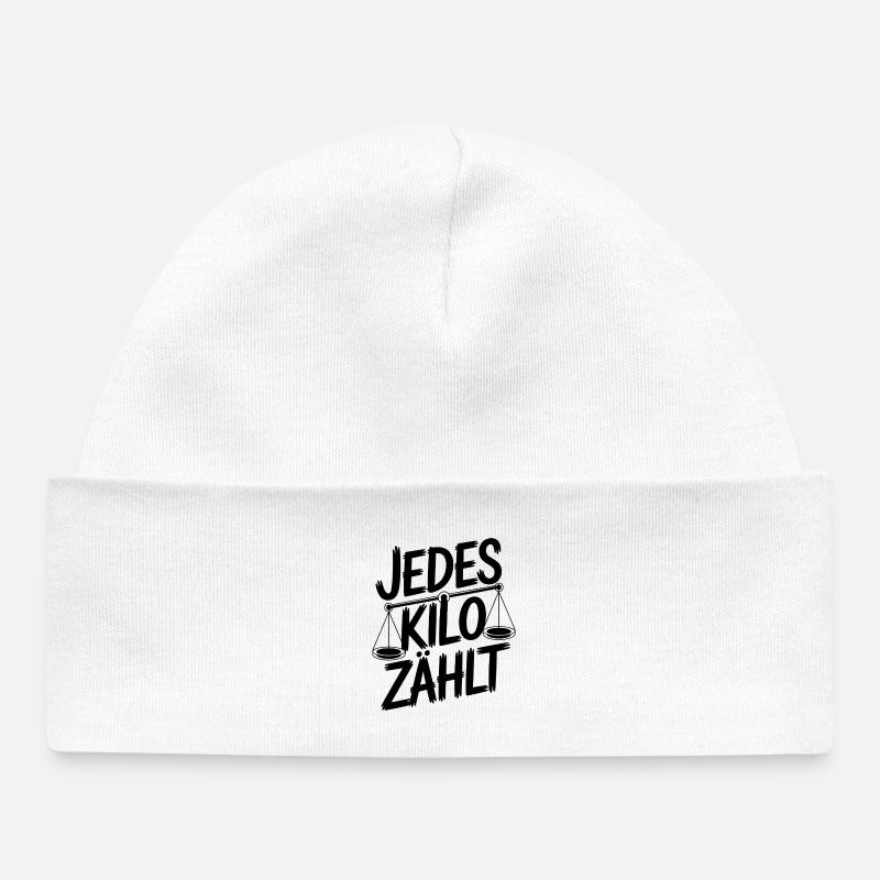 Every kilo counts - Baby Organic Beanie - white