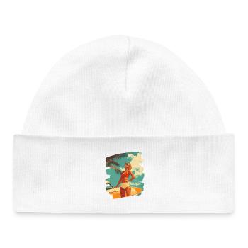 Soleil d’été Rétro - Bonnet bébé bio - blanc - Devant