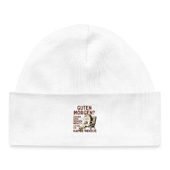 No Morning Person – Camiseta humoristique Coffee Man - Bonnet bébé bio - blanc - Devant