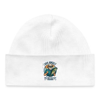 Angler Grandpa - Funny Angler Grandpa Design - Bonnet bébé bio - blanc - Devant