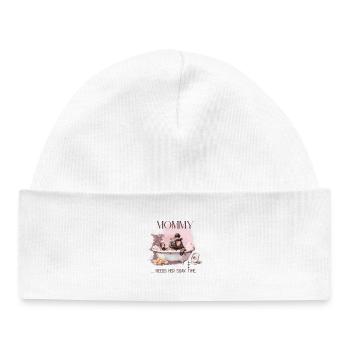 Mommy Needs Her Soak Time – Selfcare Mom Design - Baby Organic Mütze - Weiß - Vorne