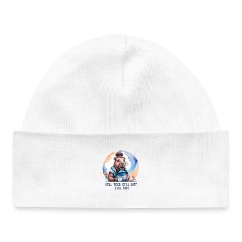 Still Tired. Still Soft. Still Mom. New Mom Design - Baby Organic Mütze - Weiß - Vorne